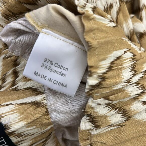 Kourt Willow print set neutral top pants small s resort wear - Picture 6 of 8